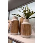 Vaso Decorativo Metal Off Com Palha P 18cm Entrecasa