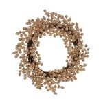 Guirlanda De Natal Berry Dourado Cereja Fibra 50cm Porta