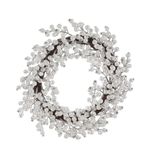 Guirlanda De Natal Berry Branco Cereja Fibra 50cm Porta