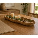 Centro De Mesa Decorativo Madeira Formato Orgânico