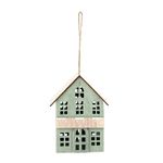 Casinha Em Tecido Verde Decor Natal Vila Natalina 16cm