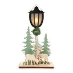 Pinheiro De Natal Led De Mesa Decorativo Renas Madeira 27cm