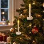 Jogo com 2 Velas com Clips Pendurar Decoração Natal