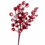 Galho Natalino Pick Berry Nevado Vermelho Decoração Natal