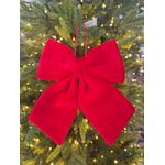 Laço Árvore Natal Veludo 20cm Vermelho Médio Laço