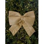 Laço Grande Árvore Natal Dourado Brilho 46cm Laço Decor