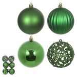 Jogo 6 Bolas De Natal Verde Com Brilho E Texturizada 8cm