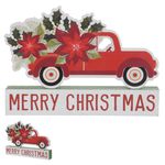 Placa Decorativa Natal Carro Colorido Merry Christmas