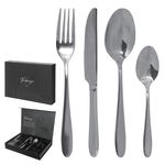Faqueiro Premium Aço Inox 24 Peças Toulouse Prata