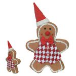 Boneco Natal Gingerbread em Pé Vermelho 30cm