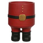 Cachepot Vaso Cimento Decorativo Natal Papai Noel 20,5cm