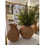 Vaso Decorativo Metal Texturizado 18cm Marrom