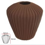 Vaso Decorativo Porcelana 16,5cm Terracota
