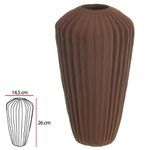 Vaso Decorativo Porcelana 26cm Terracota