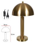 Abajur Em Metal Dourado Decoração Moderno Bivolt 52cm