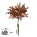 Buque Ramalhete Mamona Ocre Outono 38cm Flor Decoração