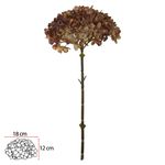 Haste Hortensia Artificial Decoração Marsala Outono 47cm