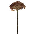 Haste Hortensia Artificial Decoração Marsala Outono 47cm