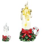 Enfeite Vela Led Cerâmica Decoração Natal
