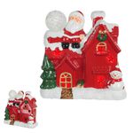 Enfeite Natal Casinha C/ Luz Natalina Papai Noel Decoração