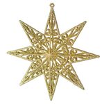Estrela Gliter Vazada Dourada 20cm Natal