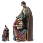 Enfeite Natalino Resina Sagrada Família Jesus 17cm