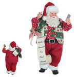 Enfeite Papai Noel De Resina Com Celular 27,5cm