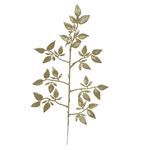 Galho Decorativo Dourado Brilho Folhas Mini 39cm