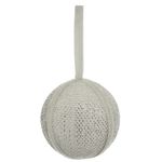 Jogo 2 Bolas De Natal Tweed Branco 10cm Natal