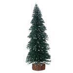 Mini Arvore Natal Flocked Verde Branco 25,5cm
