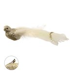 Pássaro Decorativo Dourado Enfeite Árvore Natal Grande Natalino 24cm
