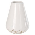 Vaso Decorativo Porcelana Branco Dourado 10,3cm