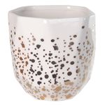 Caixa Decorativa Porcelana Branca e Dourado 10cm