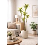 Arvore Dracena Planta Artificial Dracena c Pote Reflexa Verde Amarelo 1,12m