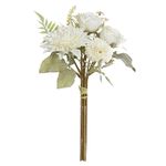 Buque Ramalhete Misto Flores Decoração Branco 30cm