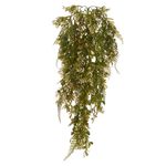 Folhagem Pendente Samambaia Artificial Marrom Outono Flor