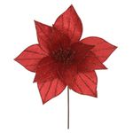 Flor Natalina Flor De Natal Vermelho Veludo Com Glitter