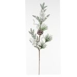 Galho Natalino Berry Branco Nevado 70cm Decoração Natal