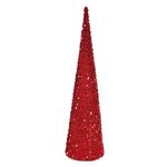 Árvore Aramada Com Glitter Vermelho 60cm Decoração Natal