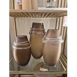 Vaso Vidro Decorativo Aplicação Marrom 43,5cm