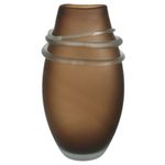 Vaso Vidro Decorativo Aplicação Marrom 43,5cm