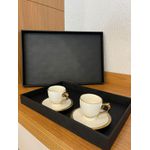 Bandeja Em Mdf Com Revestimento Em Pu Preto Grande