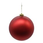 Bola Natal 1 Unidade Grande Fosco Vermelho 20cm
