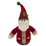 Papai Noel em Pé Fantasy Vermelho e Verde 30cm