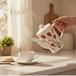 Bule Chaleira De Cerâmica Florescer 1 Litro Para Café Chá