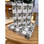Jogo De Caixas Decorativas Mdf e Pu Coqueiros 2pcs