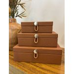 Caixa Decorativa Mdf Com Revestimento Em Pu 30cm Entrecasa