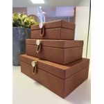 Caixa Decorativa Mdf Com Revestimento Em Pu 30cm Entrecasa