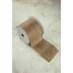 Fita Aramada Natalina 10cm Natural e Dourado 9,14m