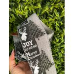 Fita Natalina Aramada 6,3cm Prata Joy Hoho 9,14m